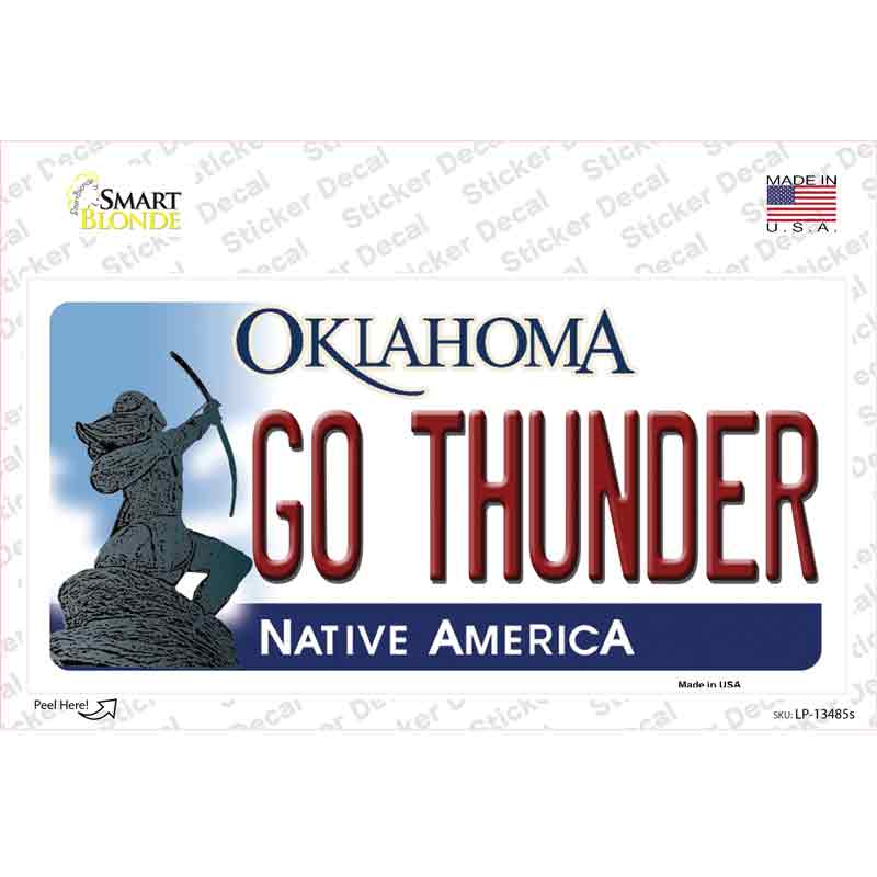 LP-13485s-M Go Thunder Novelty Sticker Decal, Medium