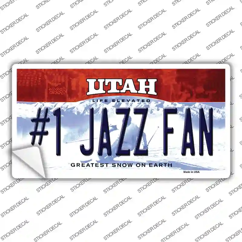 LP-13524s-S Number 1 Jazz Fan Novelty Sticker Decal, Small