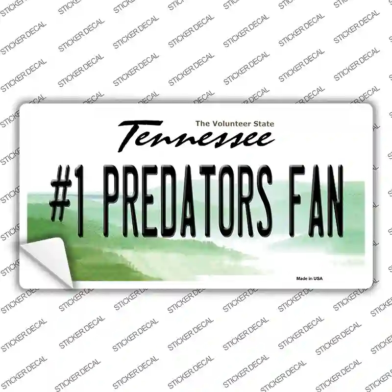 LP-13562s-S Number 1 Predators Fan Novelty Sticker Decal, Small