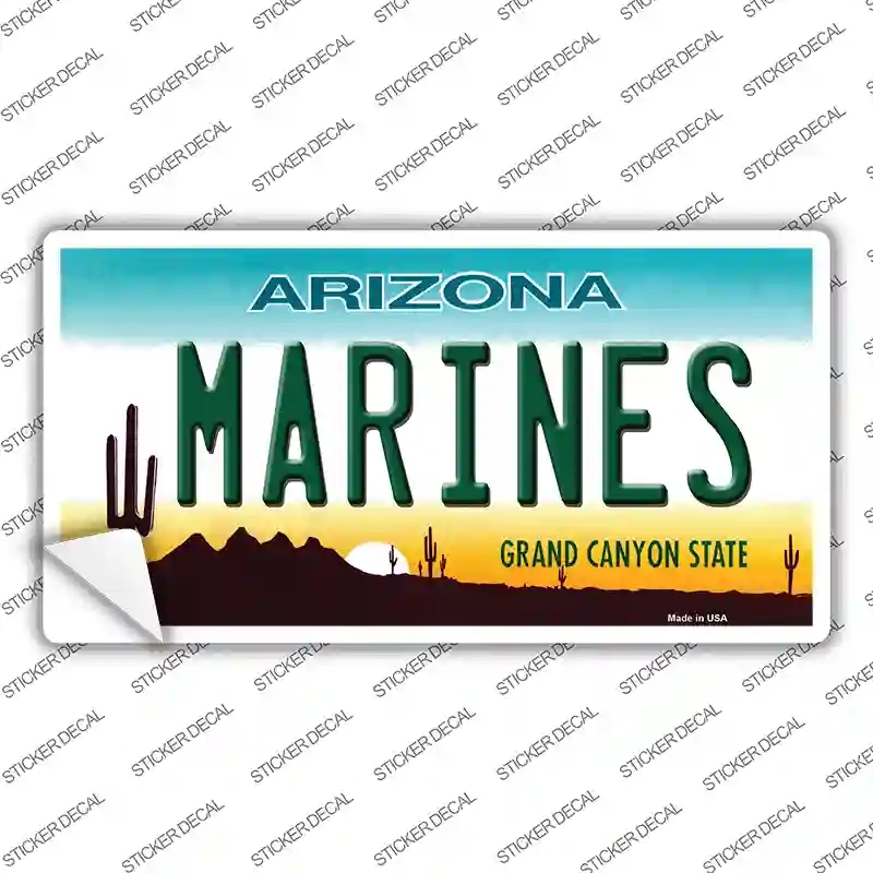 LP-13588s-XL Marines Arizona Novelty Sticker Decal, Extra Large