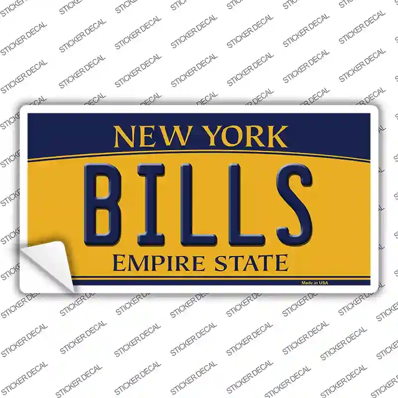 LP-13839s-L Bills NY Yellow Novelty Sticker Decal, Large