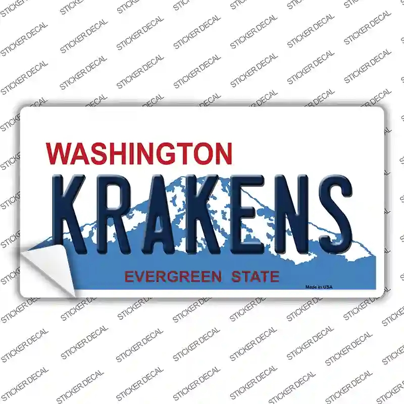 LP-13873s-S Krakens Washington Novelty Sticker Decal, Small