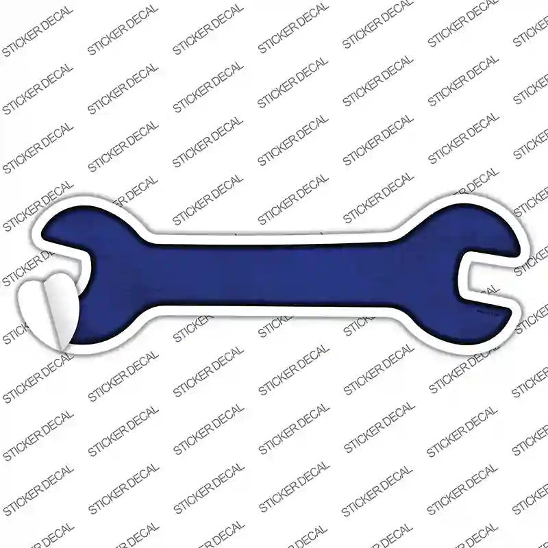 W-005s-XL Blue Oil Rubbed Novelty Wrench Sticker Decal, Extra Large