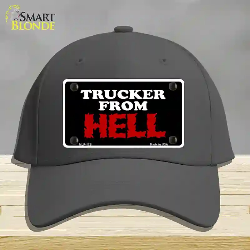 HAT04-MLP-1121 Mesh From Hell Novelty License Plate Hat, Cotton - Charcoal