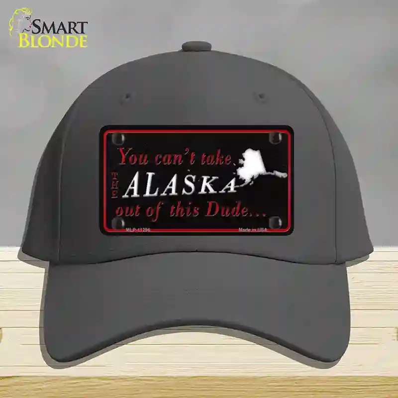 HAT04-MLP-11256 Alaska Dude Novelty License Plate Hat, Cotton - Charcoal