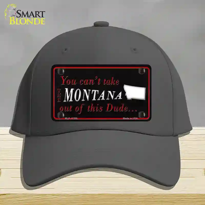HAT04-MLP-11280 Montana Dude Novelty License Plate Hat, Cotton - Charcoal
