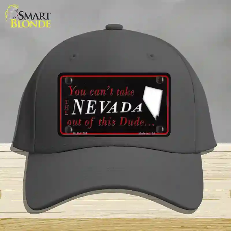 HAT04-MLP-11282 Nevada Dude Novelty License Plate Hat, Cotton - Charcoal