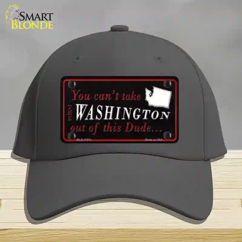 HAT04-MLP-11301 Washington Dude Novelty License Plate Hat, Cotton - Charcoal