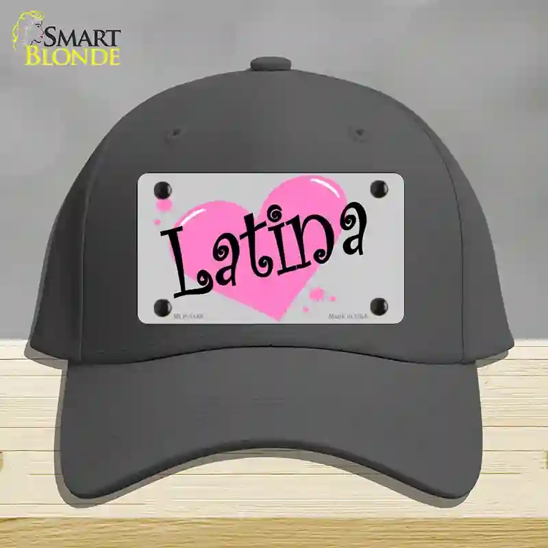 HAT04-MLP-1144 Latina Novelty License Plate Hat, Cotton - Charcoal