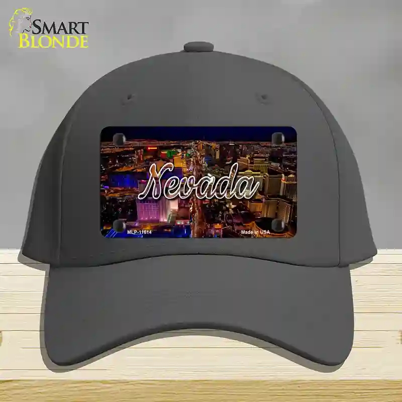 HAT04-MLP-11614 Nevada City Lights State Novelty License Plate Hat, Cotton - Charcoal