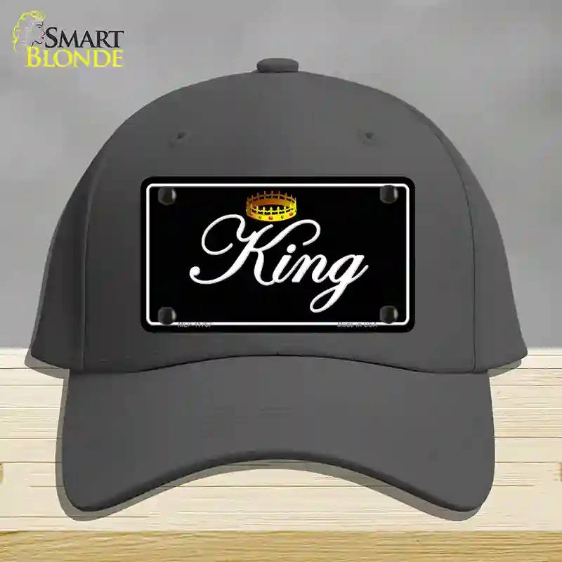 HAT04-MLP-11767 King Novelty License Plate Hat, Cotton - Charcoal
