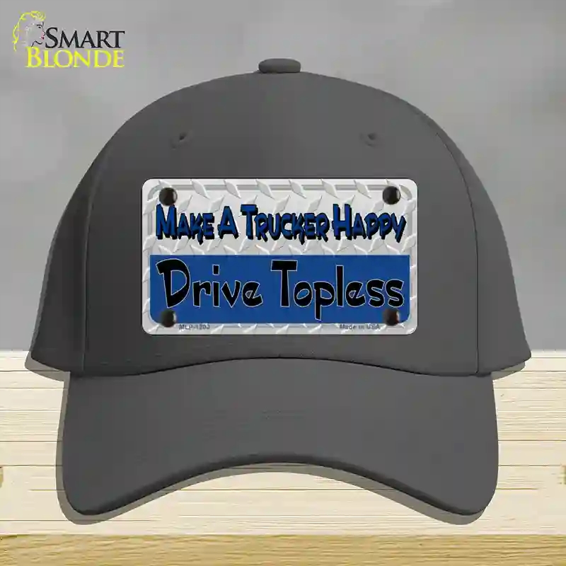 HAT04-MLP-1203 Make a Mesh Happy Novelty License Plate Hat, Cotton - Charcoal