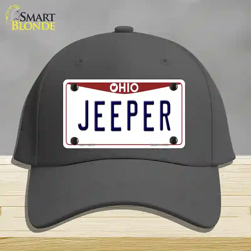 HAT04-MLP-12285 Ohio Jeeper Novelty License Plate Hat, Cotton - Charcoal
