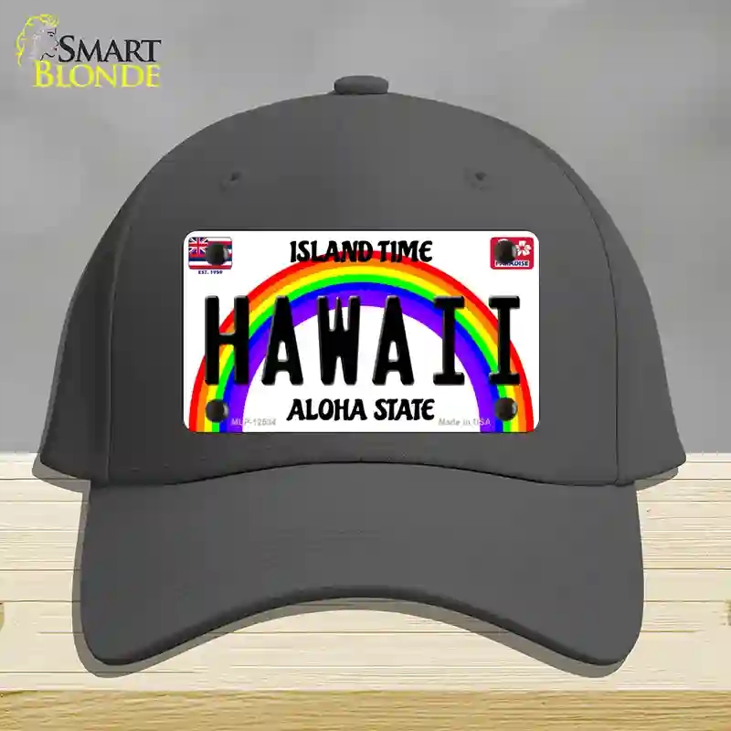 HAT04-MLP-12534 Hawaii Novelty License Plate Hat, Cotton - Charcoal