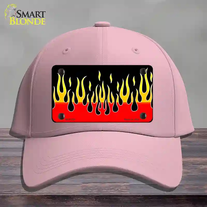 HAT05-MLP-021 Flames Novelty License Plate Hat, Cotton - Pink