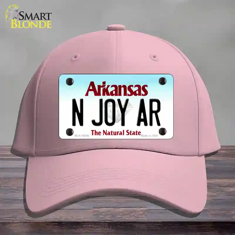 HAT05-MLP-10036 N Joy AR Arkansas Novelty License Plate Hat, Cotton - Pink