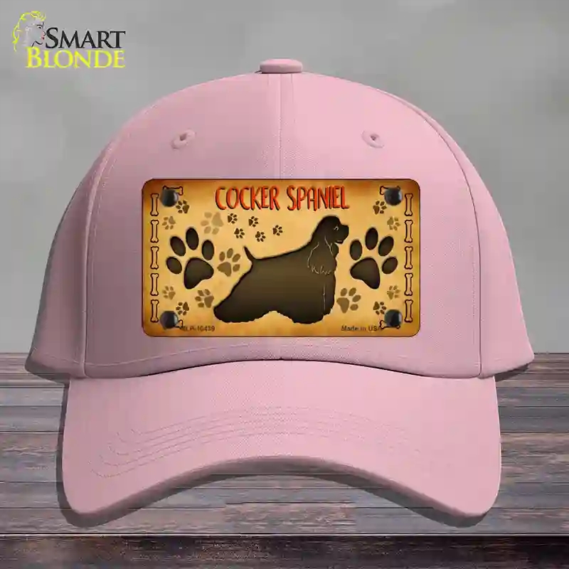HAT05-MLP-10439 Cocker Spaniel Novelty License Plate Hat, Cotton - Pink