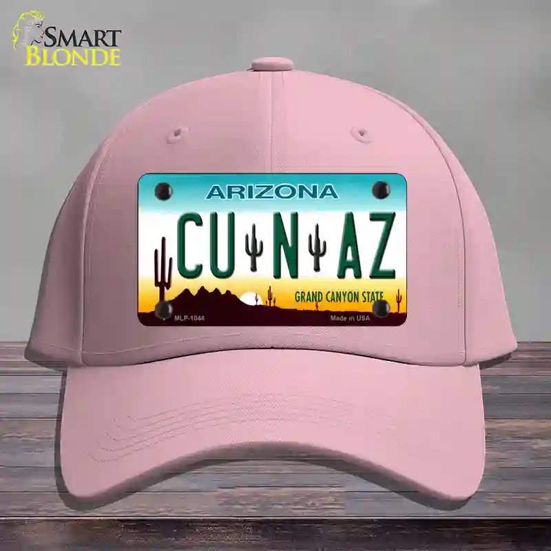 HAT05-MLP-1044 Cu N Az Novelty License Plate Hat, Cotton - Pink