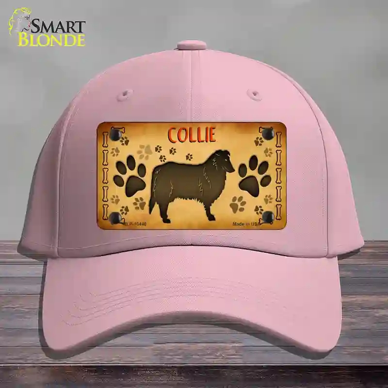 HAT05-MLP-10440 Collie Novelty License Plate Hat, Cotton - Pink