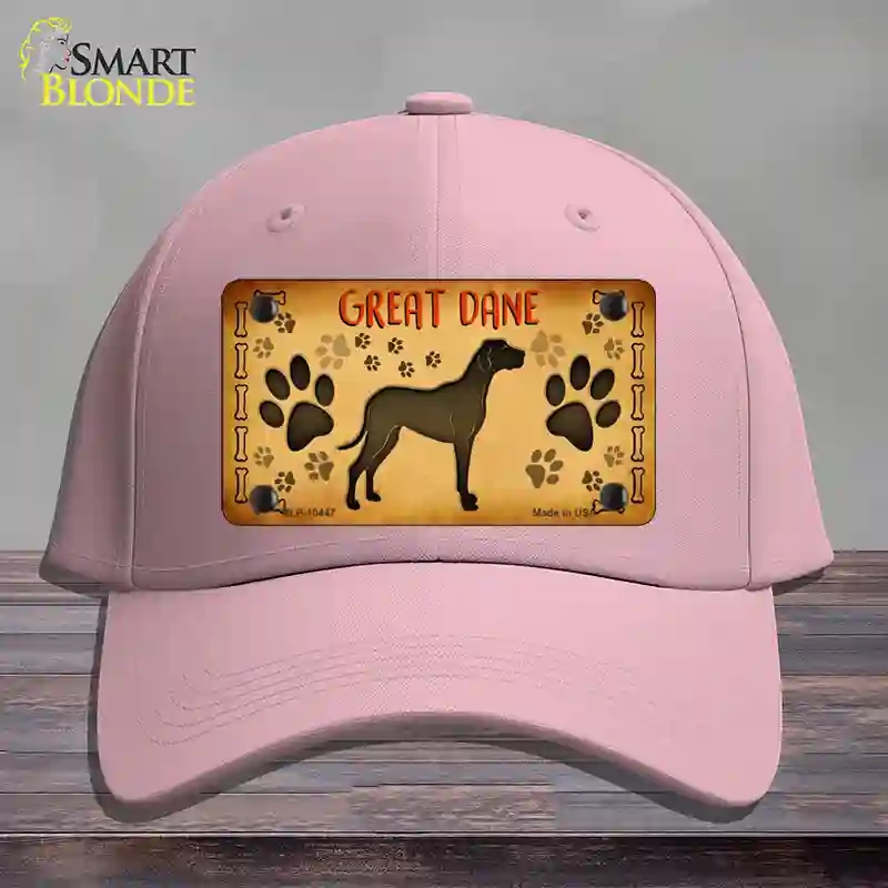 HAT05-MLP-10447 Great Dane Novelty License Plate Hat, Cotton - Pink