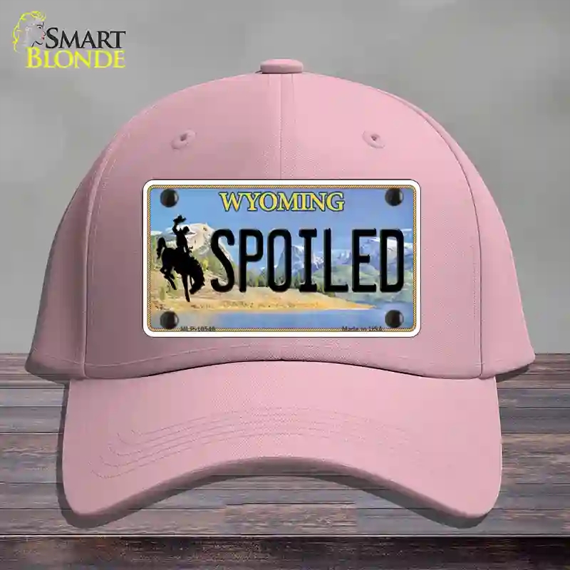 HAT05-MLP-10546 Spoiled Wyoming Novelty License Plate Hat, Cotton - Pink