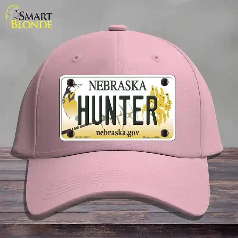 HAT05-MLP-10602 Hunter Nebraska Novelty License Plate Hat, Cotton - Pink