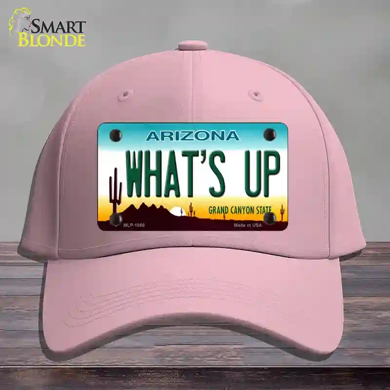 HAT05-MLP-1066 Whats Up Novelty License Plate Hat, Cotton - Pink