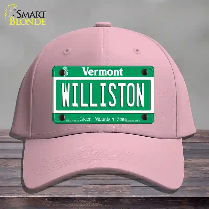 HAT05-MLP-10672 Williston Vermont Novelty License Plate Hat, Cotton - Pink