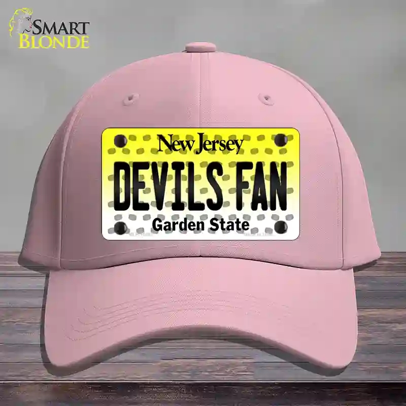 HAT05-MLP-10847 Devils Fan   Jersey Novelty License Plate Hat, Cotton - Pink