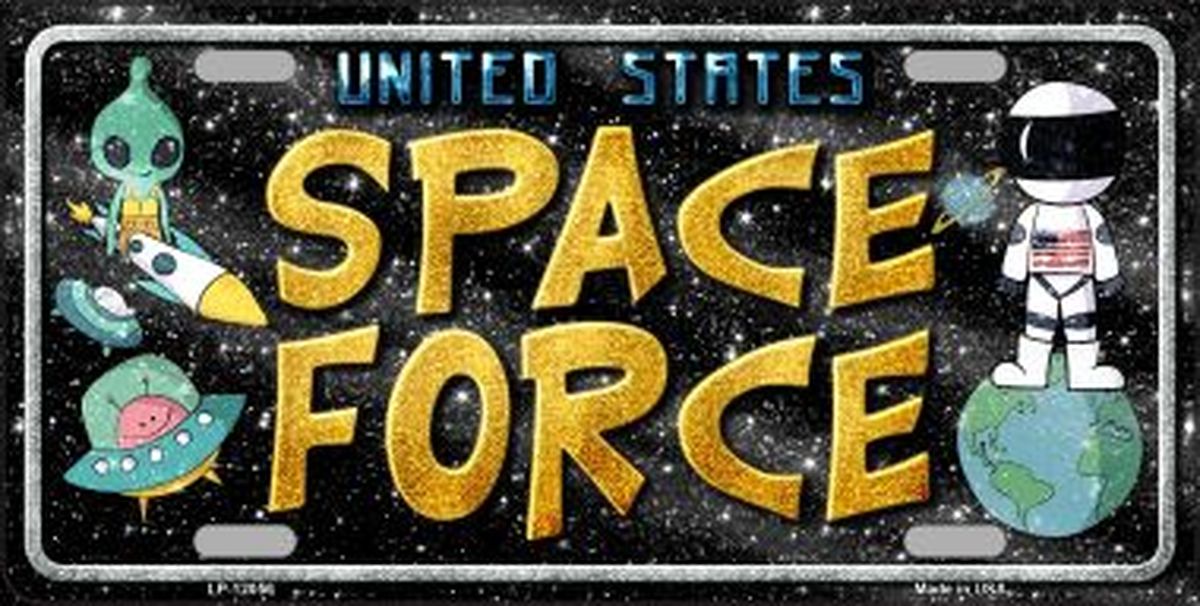 LP-12056 6 x 12 in. Space Force Novelty Metal License Plate
