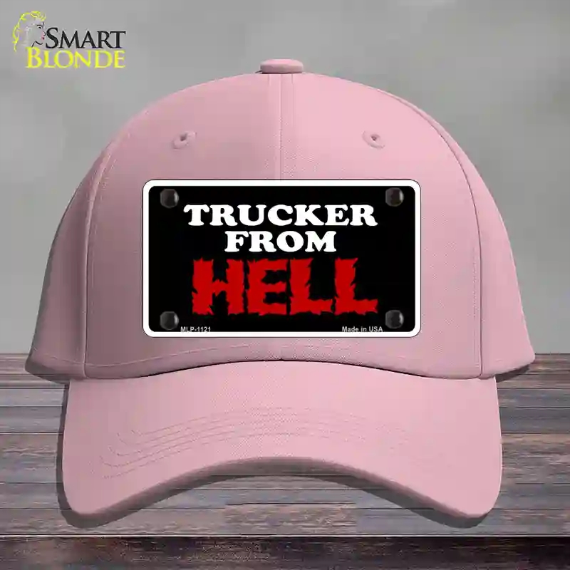 HAT05-MLP-1121 Mesh From Hell Novelty License Plate Hat, Cotton - Pink