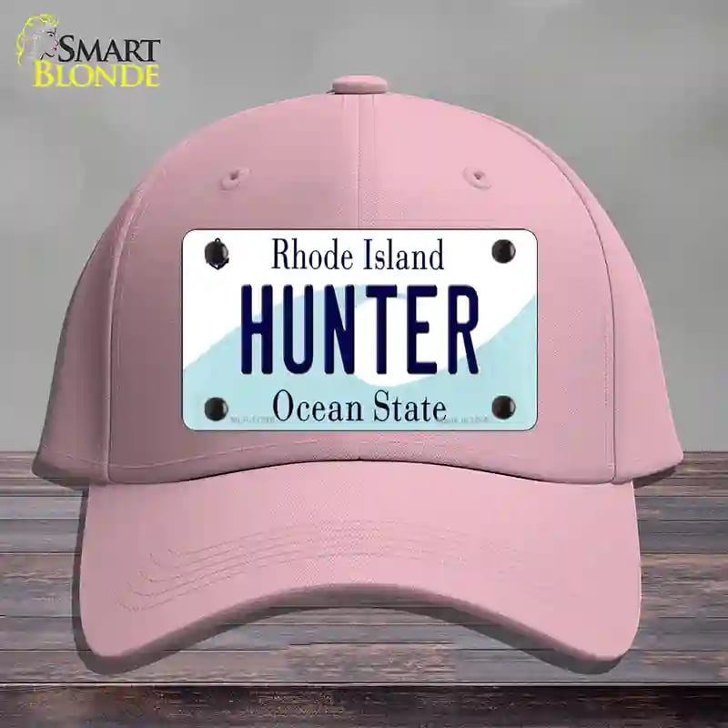 HAT05-MLP-11218 Hunter Rhode Island State Novelty License Plate Hat, Cotton - Pink