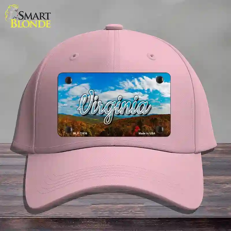 HAT05-MLP-11636 Virginia Mountain Range State Novelty License Plate Hat, Cotton - Pink