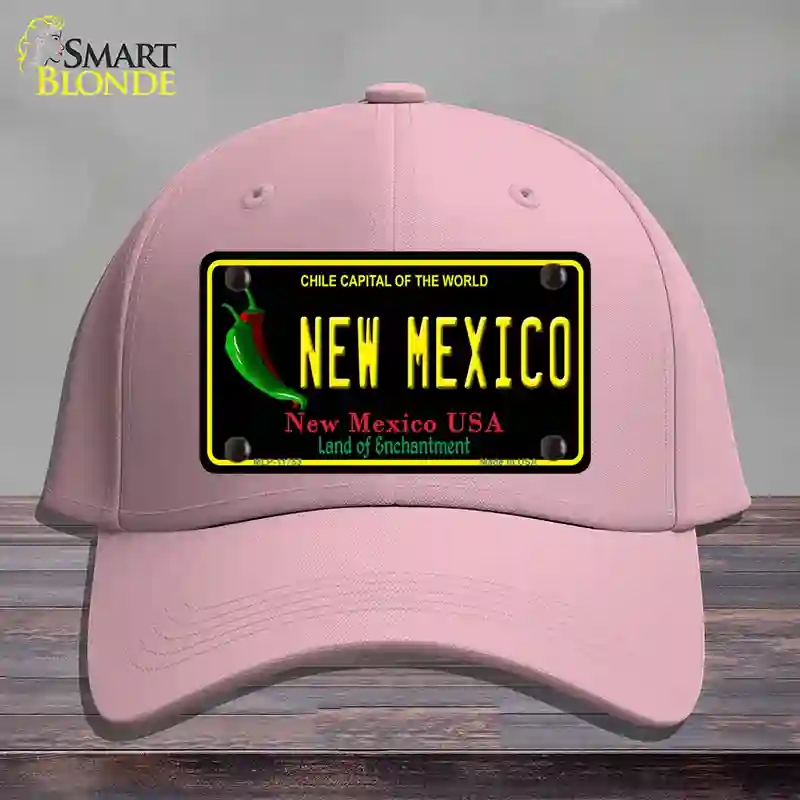 HAT05-MLP-11753   Mexico Black State Novelty License Plate Hat, Cotton - Pink