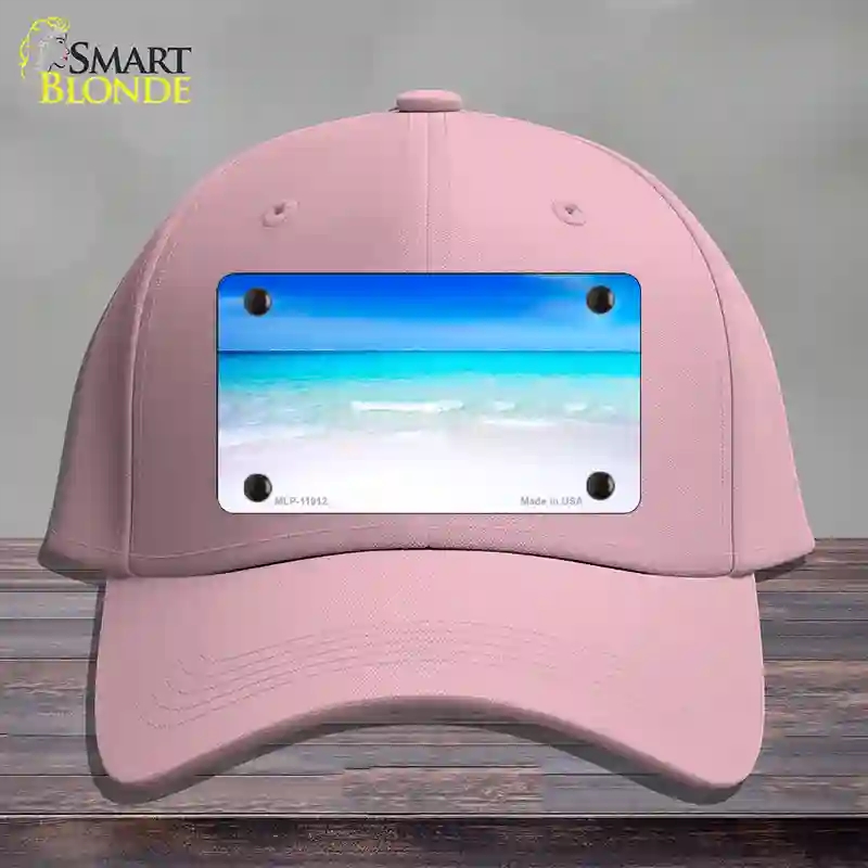 HAT05-MLP-11912 Beach Scene Novelty License Plate Hat, Cotton - Pink