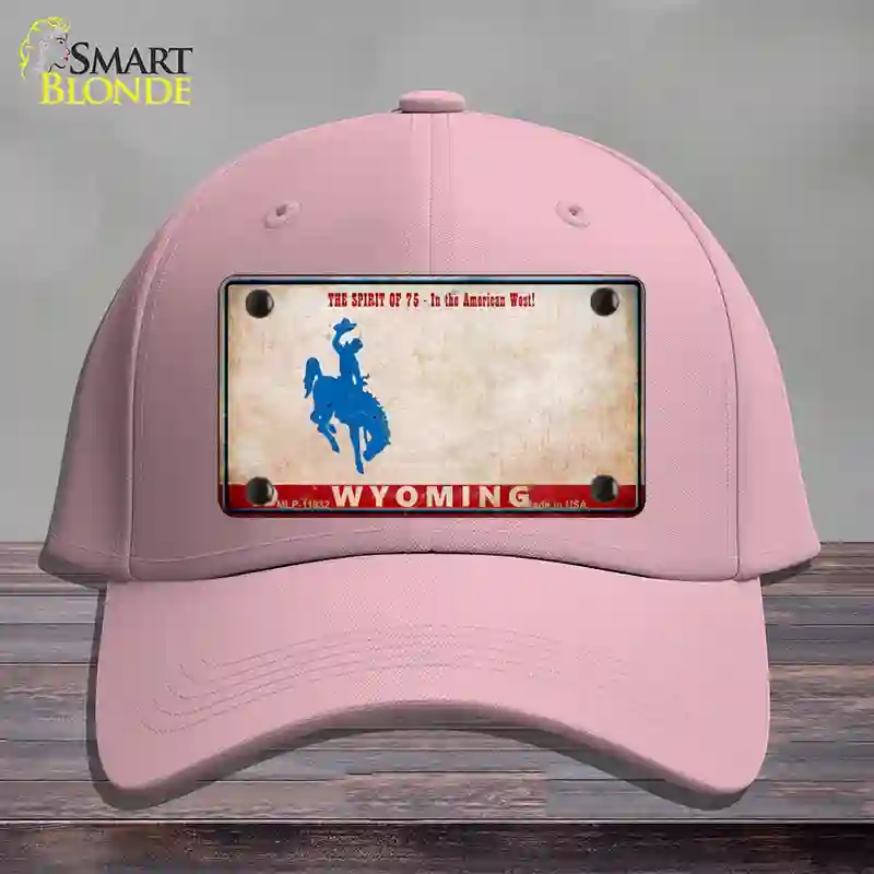HAT05-MLP-11932 Wyoming Rusty Novelty License Plate Hat, Cotton - Pink