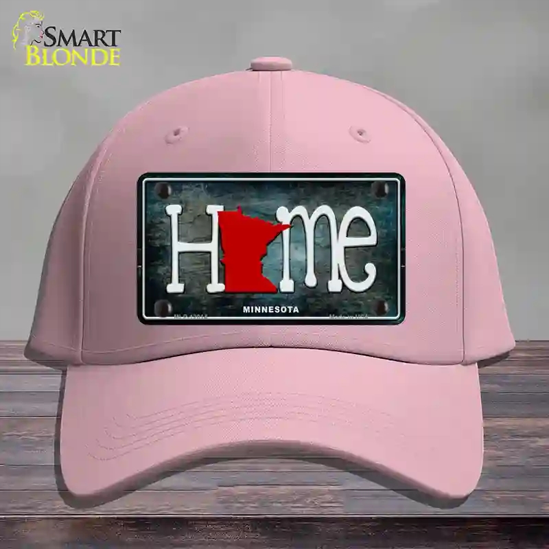HAT05-MLP-12014 Minnesota Home State Outline Novelty License Plate Hat, Cotton - Pink