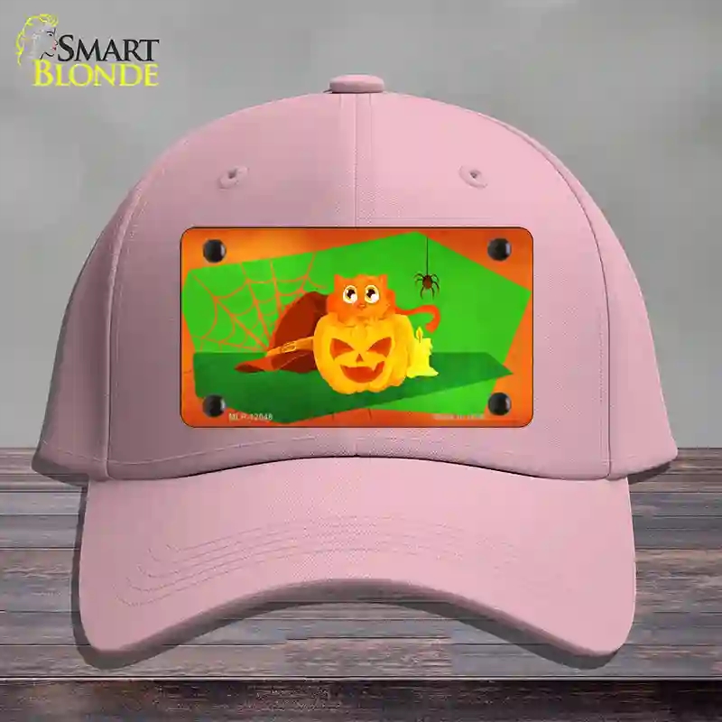 HAT05-MLP-12048 Pumpkin Kitty Novelty License Plate Hat, Cotton - Pink