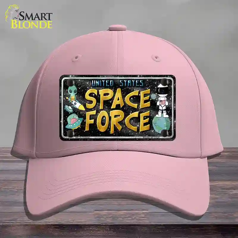 HAT05-MLP-12056 Space Force Novelty License Plate Hat, Cotton - Pink