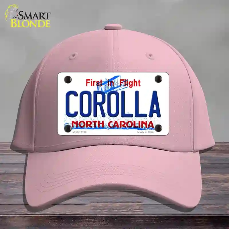 HAT05-MLP-12108 Corolla North Carolina State Novelty License Plate Hat, Cotton - Pink