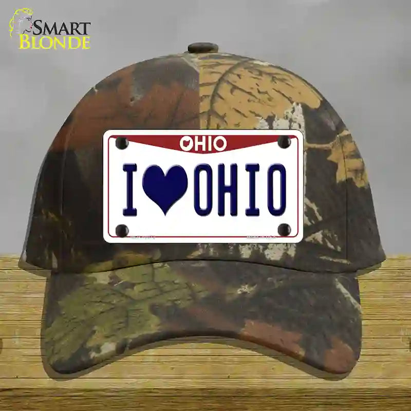HAT06-MLP-10072 I Love Ohio Novelty License Plate Hat, Cotton - Camoflauge