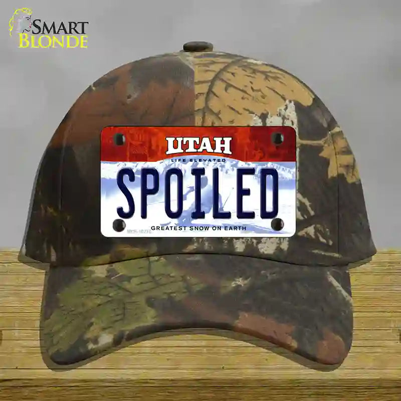HAT06-MLP-10210 Spoiled Utah Novelty License Plate Hat, Cotton - Camouflage