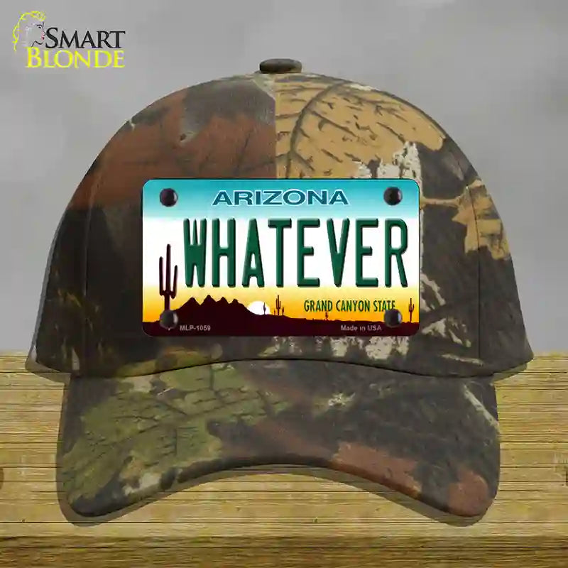 HAT06-MLP-1059 Whatever Arizona Novelty License Plate Hat, Cotton - Camouflage