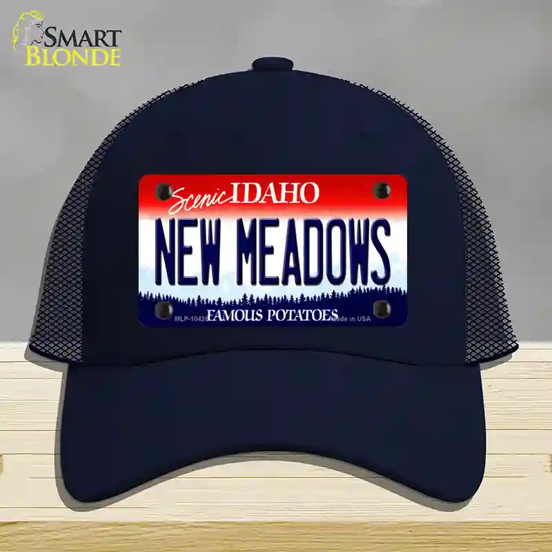 HAT16-MLP-10426   Meadows Idaho Novelty License Plate Hat, Mesh - Navy