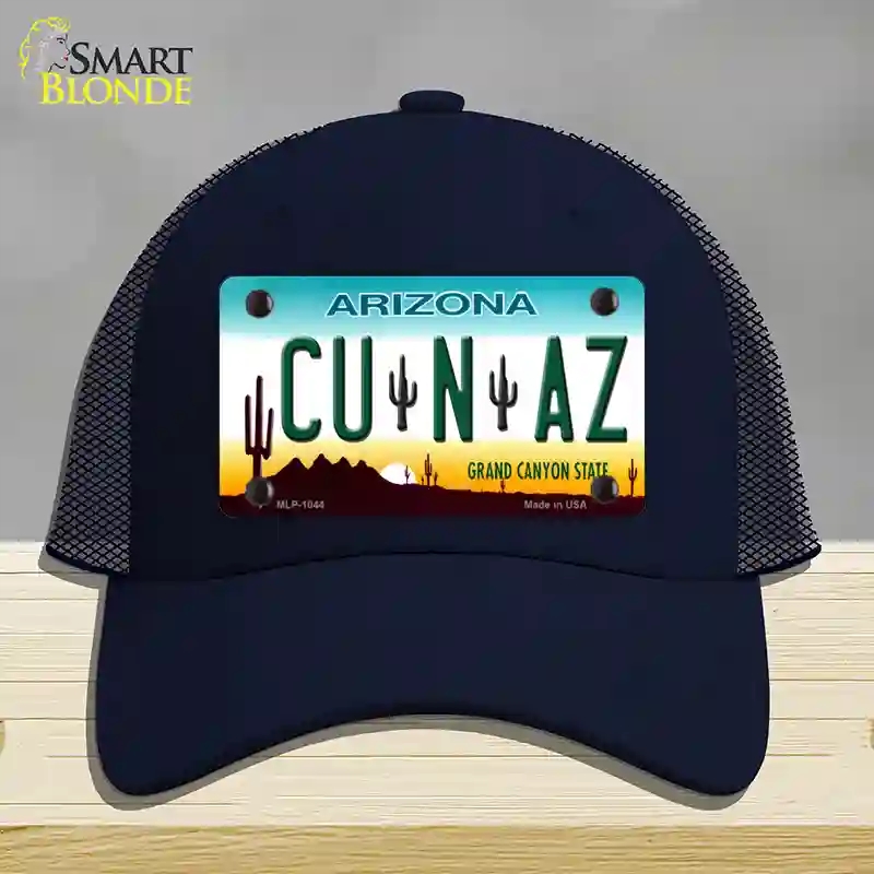 HAT16-MLP-1044 Cu N Az Novelty License Plate Hat, Mesh - Navy