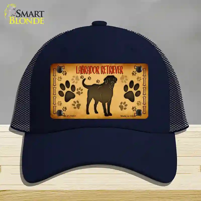 HAT16-MLP-10451 Labrador Retriever Novelty License Plate Hat, Mesh - Navy