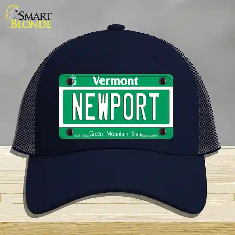 HAT16-MLP-10665  port Vermont Novelty License Plate Hat, Mesh - Navy