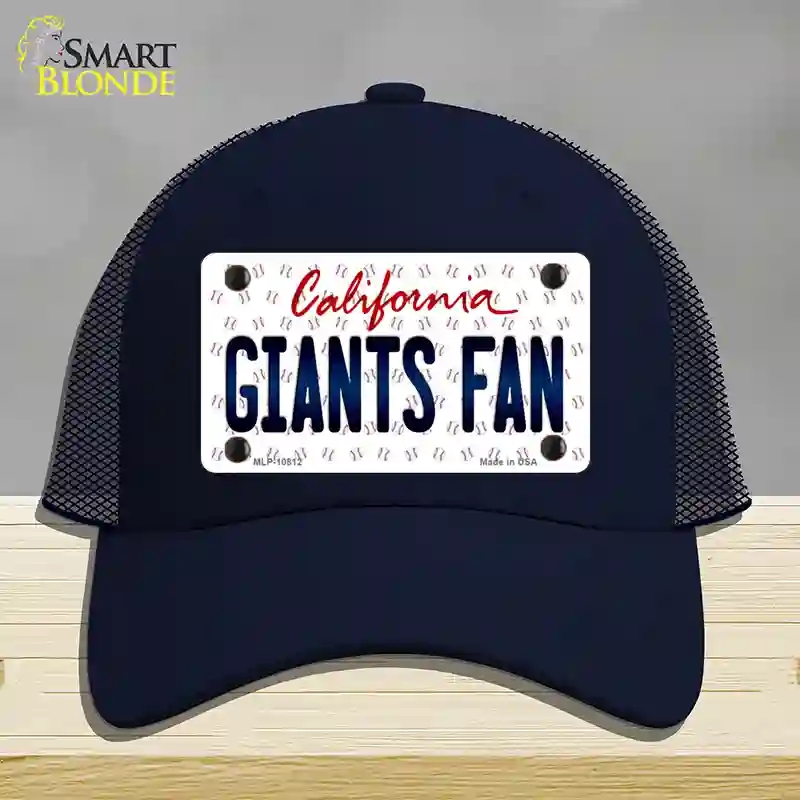 HAT16-MLP-10812 Giants Fan California Novelty License Plate Hat, Mesh - Navy