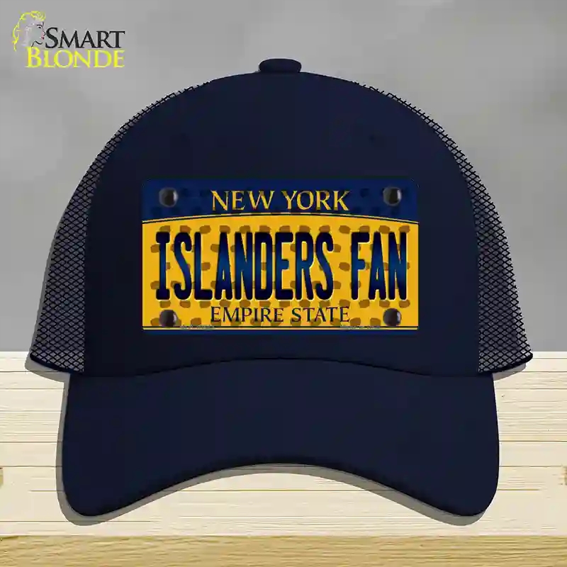 HAT16-MLP-10842 Islanders Fan   York Novelty License Plate Hat, Mesh - Navy