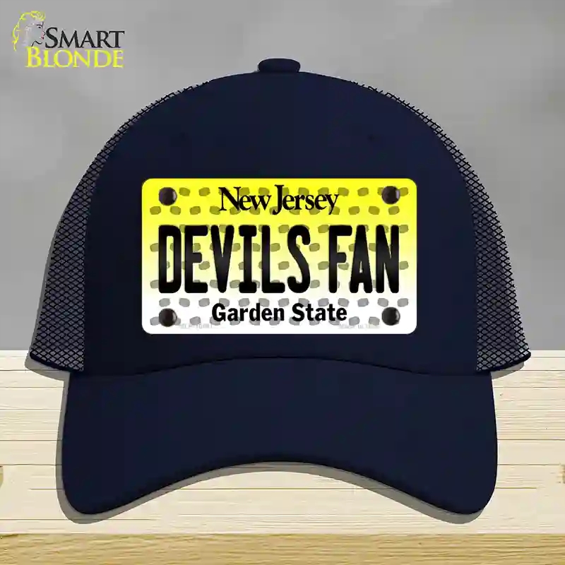 HAT16-MLP-10847 Devils Fan   Jersey Novelty License Plate Hat, Mesh - Navy
